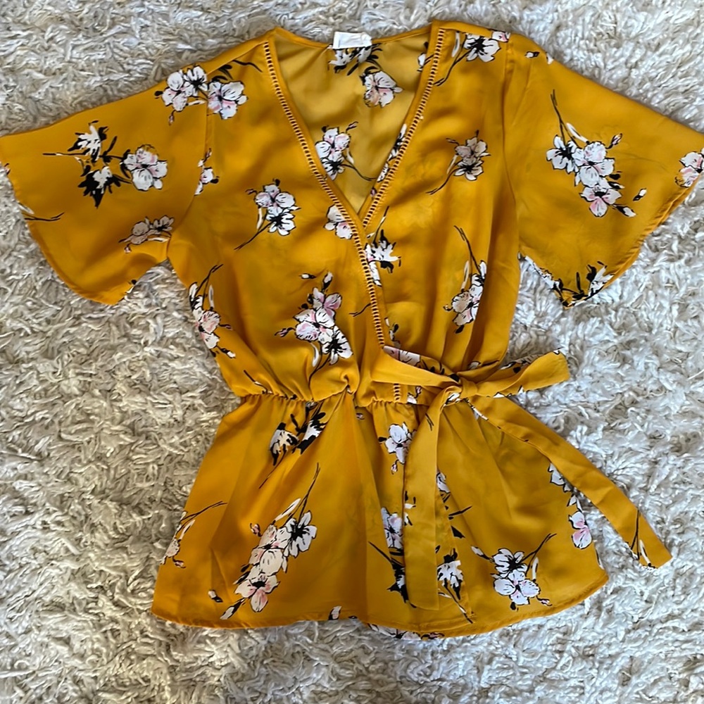 Wrap peplum top